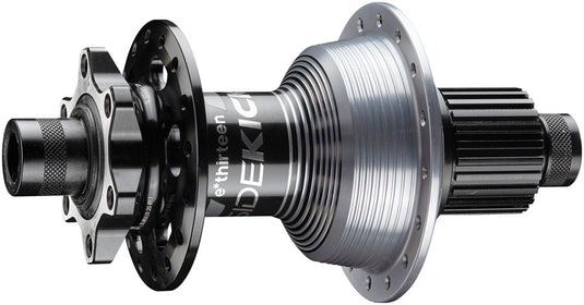 e*thirteen Sidekick Rear Hub - 12 x 148mm 6-Bolt Micro Spline BLK/Sterling Silver 32H