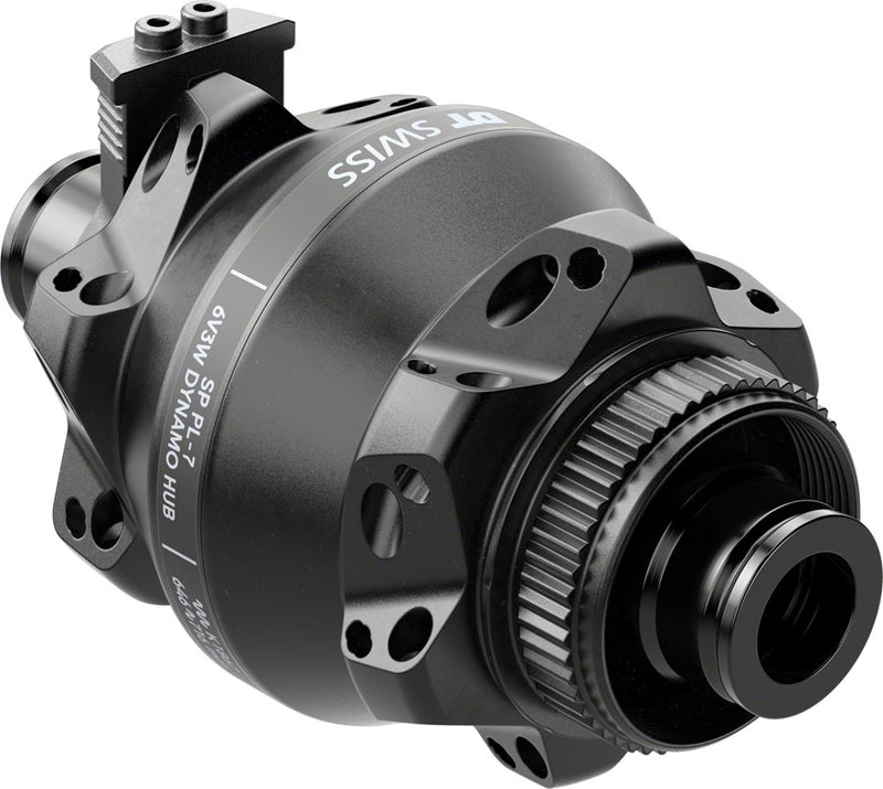 Load image into Gallery viewer, DT Swiss 350 Front Hub - 12 x 100mm Center-Lock BLK 24H Dynamo Shutter 35P Straight Pull
