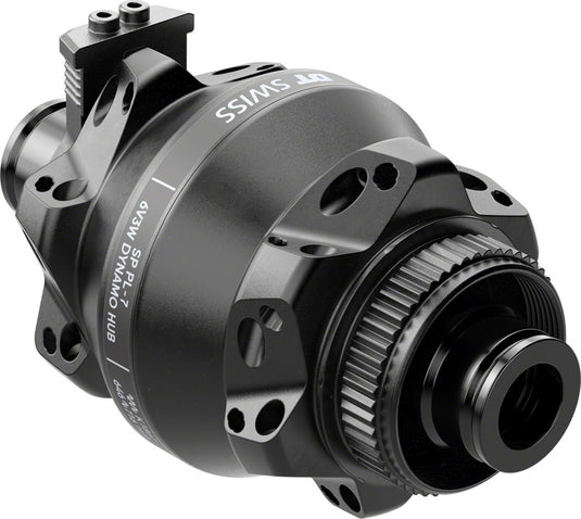 DT Swiss 350 Front Hub - 12 x 100mm Center-Lock BLK 24H Dynamo Shutter 35P Straight Pull