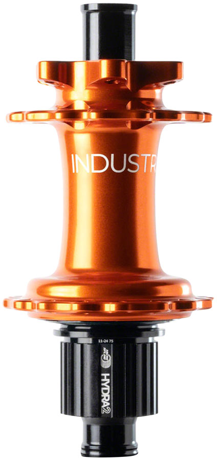 Load image into Gallery viewer, Industry Nine Hydra 2 Classic Rear Hub - 12 x 148mm 6-Bolt Micro Spline Orange 28H
