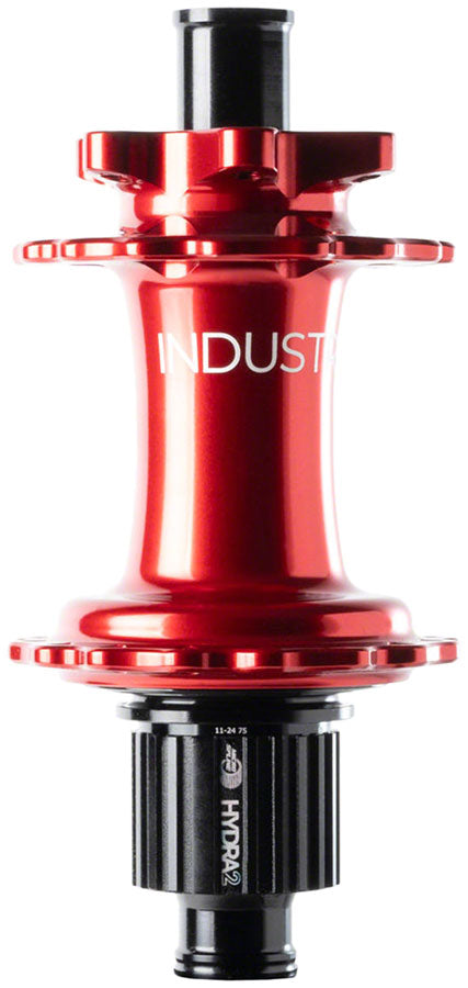 Load image into Gallery viewer, Industry Nine Hydra 2 Classic Rear Hub - 12 x 148mm 6-Bolt Micro Spline Red 32H
