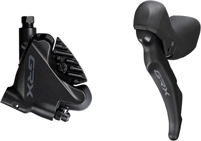 Load image into Gallery viewer, Shimano GRX ST-RX600 Shift/Brake Lever BR-RX400 Hydraulic Disc Brake Caliper - Left/Front 2x Flat Mount Caliper BLK
