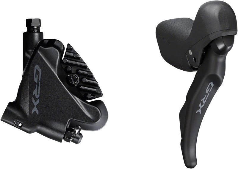Load image into Gallery viewer, Shimano GRX ST-RX600 Shift/Brake Lever BR-RX400 Hydraulic Disc Brake Caliper - Right/Rear 11-Speed Flat Mount Caliper BLK
