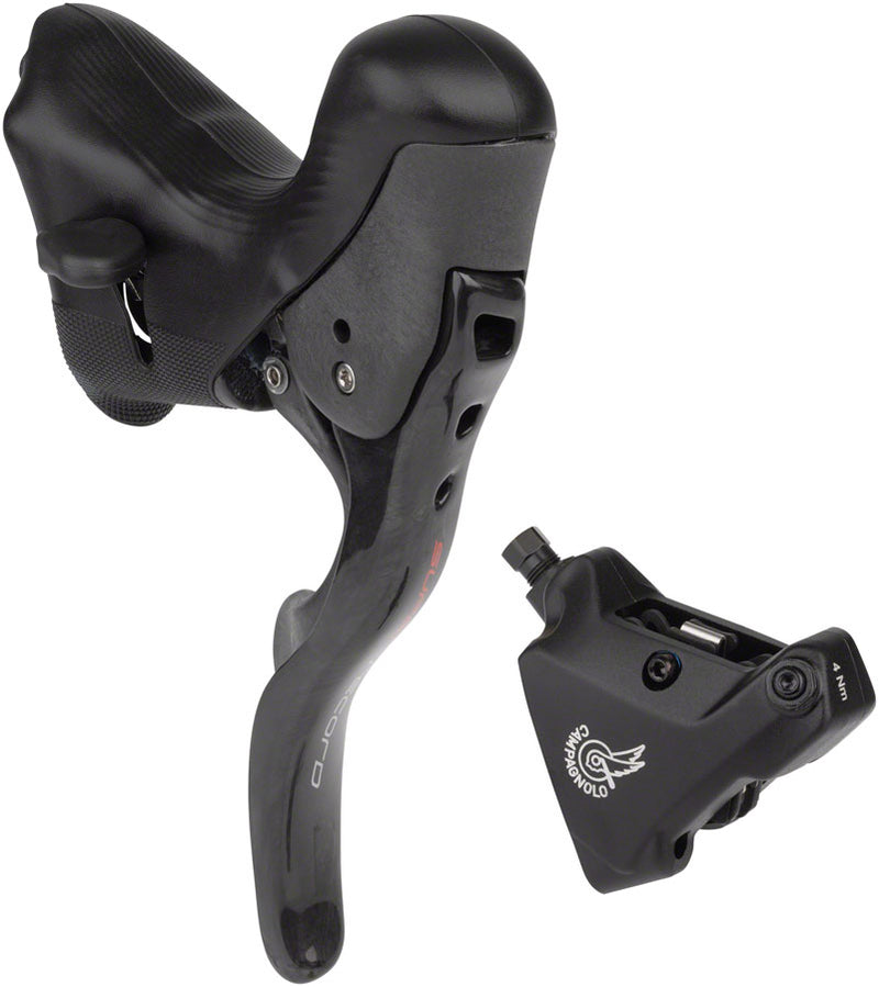 Load image into Gallery viewer, Campagnolo Super Record Ergopower Hydraulic Brake/Shift Lever Disc Caliper - Left/Front 12-Speed 140mm Flat Mount Caliper BLK
