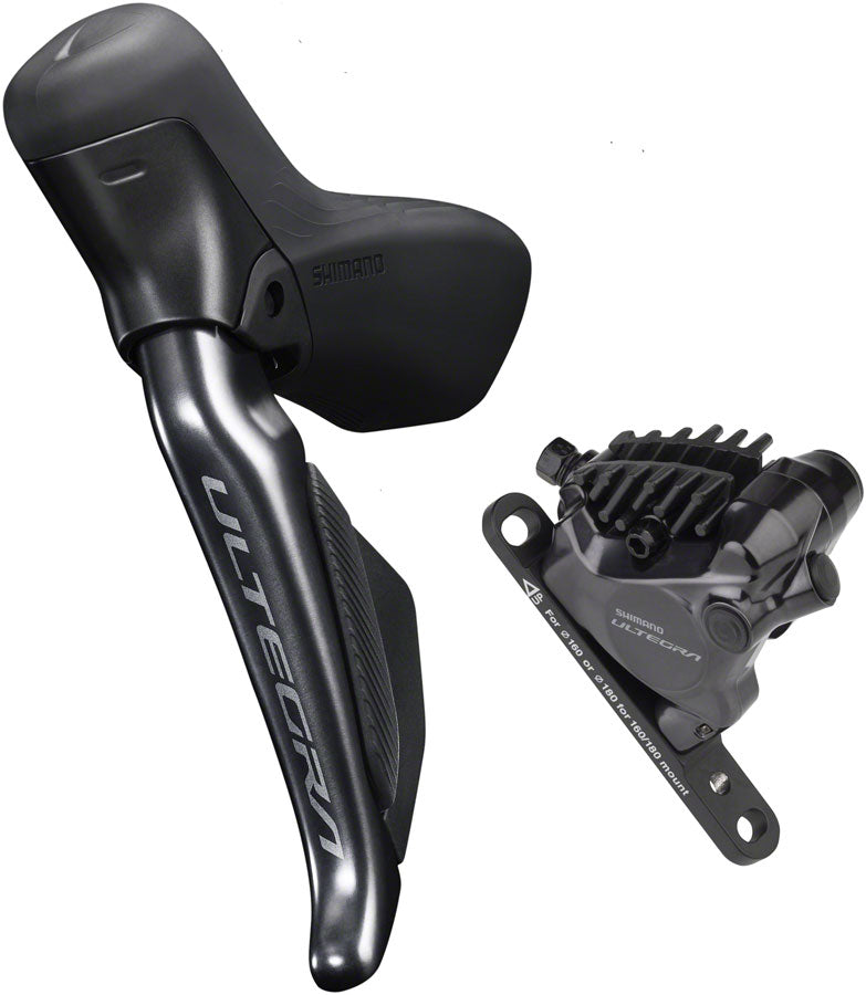 Load image into Gallery viewer, Shimano Ultegra ST-R8170A Di2 Shift/Brake Lever BR-R8170 Hydraulic Disc Brake Caliper - Left/Front 2x Flat Mount BLK
