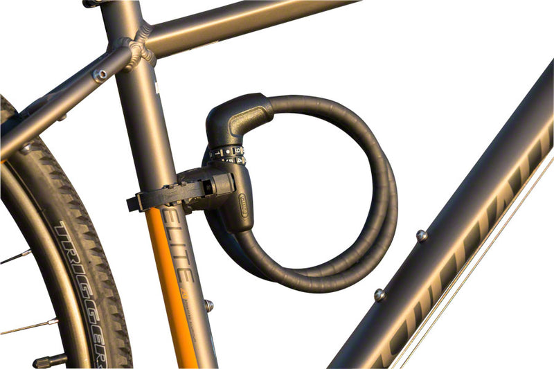 Load image into Gallery viewer, ABUS Tresorflex 6615 Combination Coiled Cable Lock 120cm x 15mm With Mount BLK
