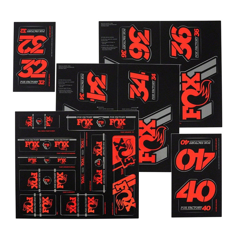 Load image into Gallery viewer, FOX Heritage Decal Kit for Forks and Shocks Red
