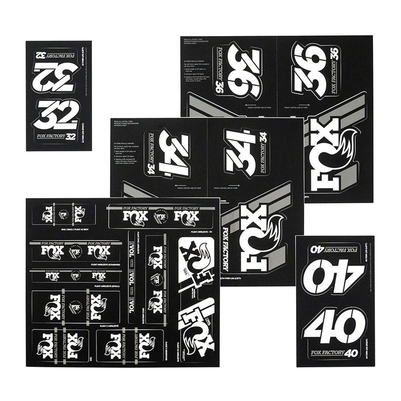 Load image into Gallery viewer, Fox Shox Heritage Decal Kit White
