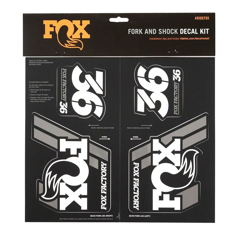 Load image into Gallery viewer, Fox Shox Heritage Decal Kit White
