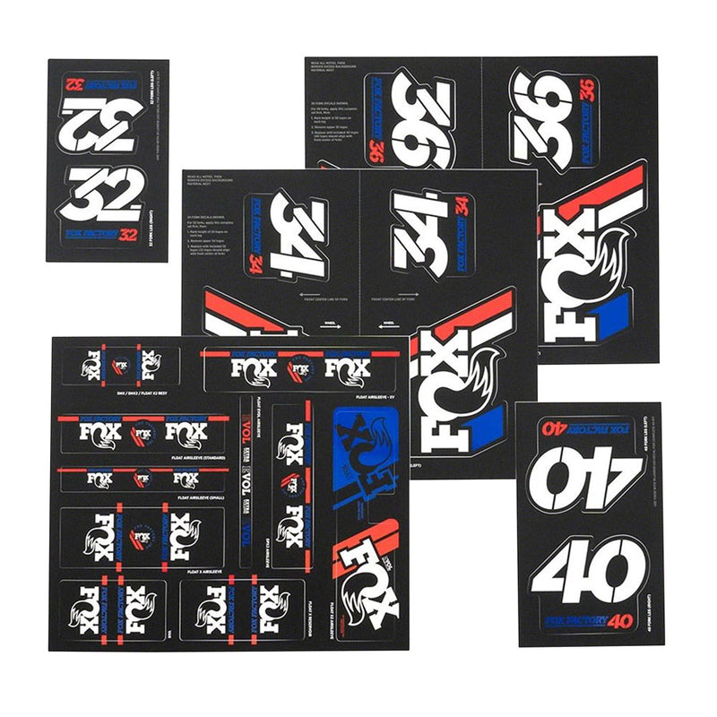 Load image into Gallery viewer, FOX Heritage Decal Kit for Forks and Shocks Red/White/Blue
