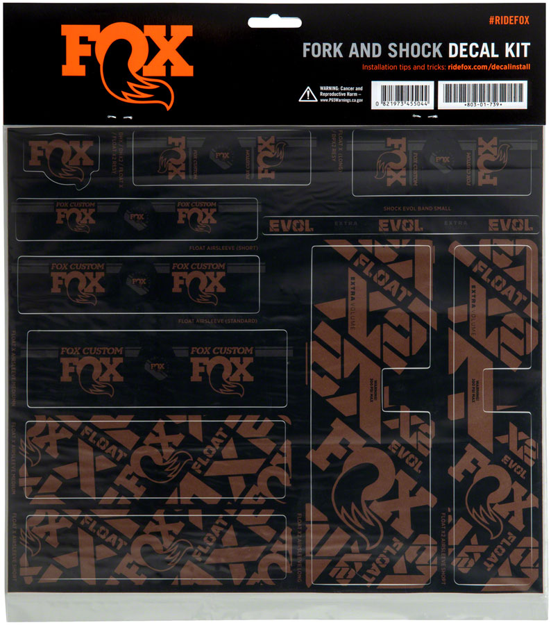 Load image into Gallery viewer, FOX Fork and Shock Decal Kit - Root Beer
