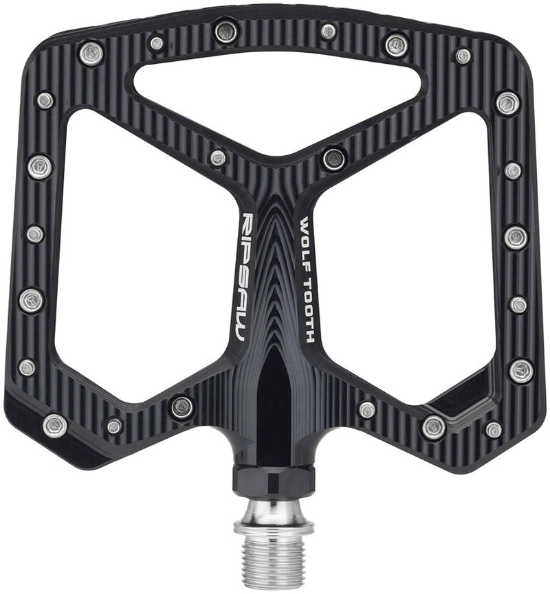 Load image into Gallery viewer, Wolf Tooth Ripsaw Aluminum Pedals - Platform Aluminum 9/16" Black
