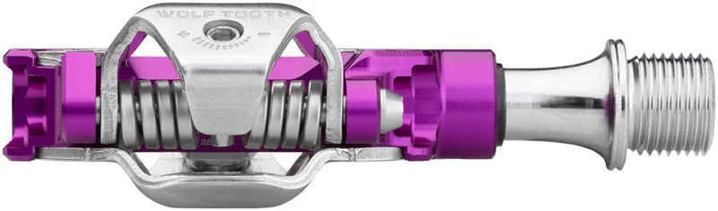 Load image into Gallery viewer, Wolf Tooth ALT XC Clipless Pedals - Dual Sided Clipless Alloy 9/16" Ultraviolet Purple Pair Shimano SPD
