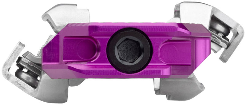 Load image into Gallery viewer, Wolf Tooth CTRL Trail Clipless Pedals - Dual Sided Clipless Alloy 9/16" Ultraviolet Purple Pair Shimano SPD
