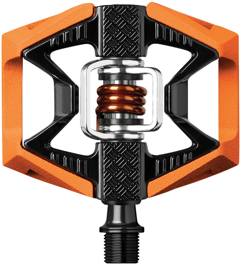 Load image into Gallery viewer, Crankbrothers Double Shot 2 Pedals - Single Side Clipless Platform Aluminum 9/16" Orange
