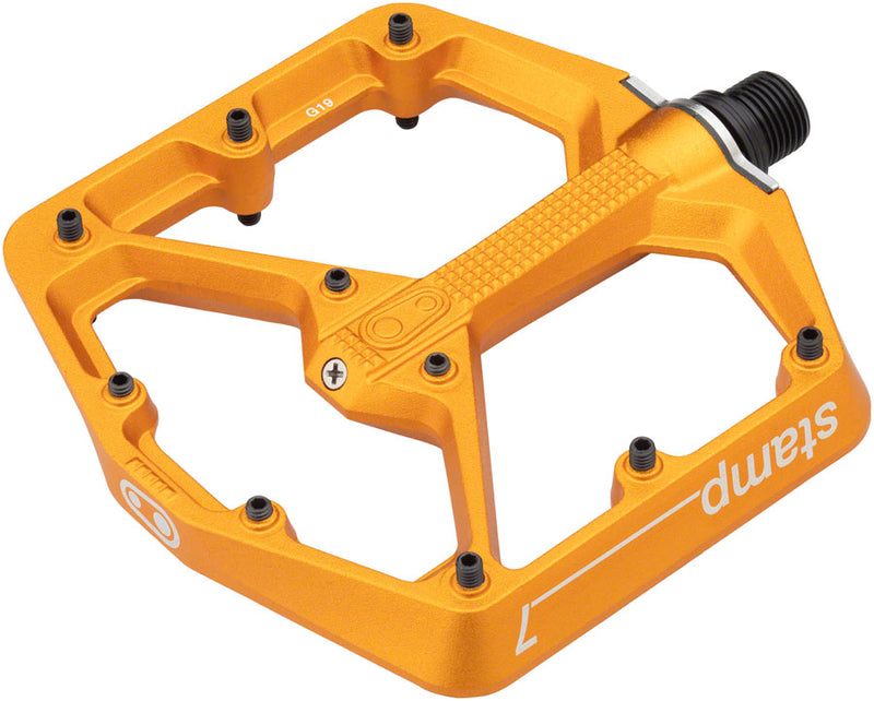 Load image into Gallery viewer, Crankbrothers Stamp 7 Pedals - Platform Aluminum 9/16" Orange Large
