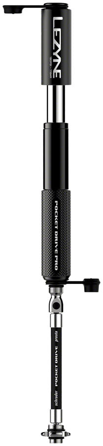 Load image into Gallery viewer, Lezyne Pocket Drive Pro Mini Pump - Aluminium 160psi Presta/Schrader With Mount BLK
