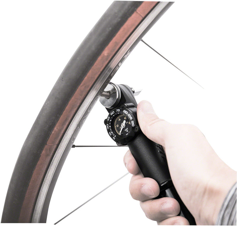 Load image into Gallery viewer, Topeak Road DA G Mini Pump - 120psi With Gauge Presta only Black
