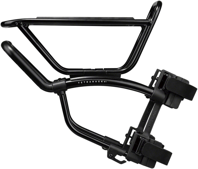 Load image into Gallery viewer, Topeak TetraRack R1 Front Rack Gravel/Road - Fork Blade Strap Mount  QuickTrack Compatible BLK
