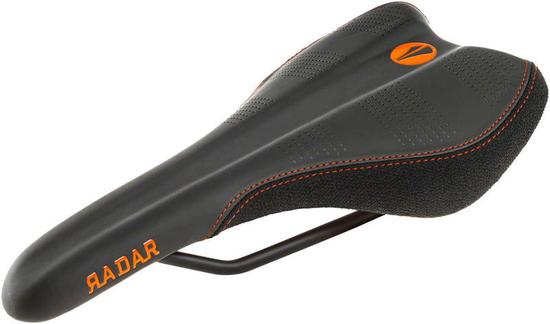 Load image into Gallery viewer, SDG Radar Saddle - Titanium Alloy Black/Orange
