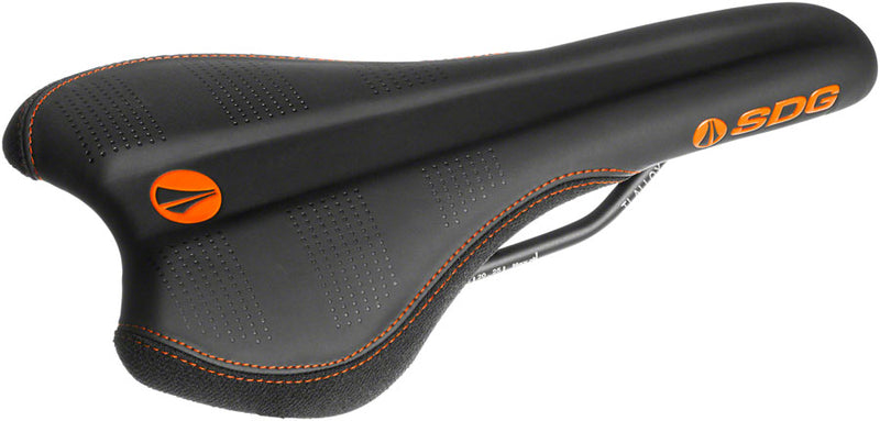 Load image into Gallery viewer, SDG Radar Saddle - Titanium Alloy Black/Orange
