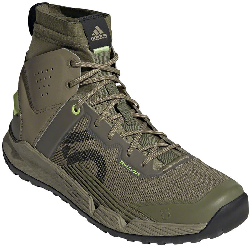 Load image into Gallery viewer, Five Ten Trailcross Mid Pro Flat Shoes - Men's Orbit Green/Core BLK/Pulse Lime 12
