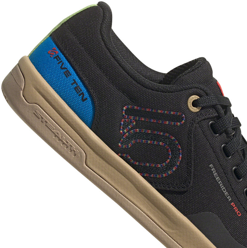 Load image into Gallery viewer, Five Ten Freerider Pro Canvas Flat Shoes - Mens Core BLK/Carbon/Pulse Lime 10
