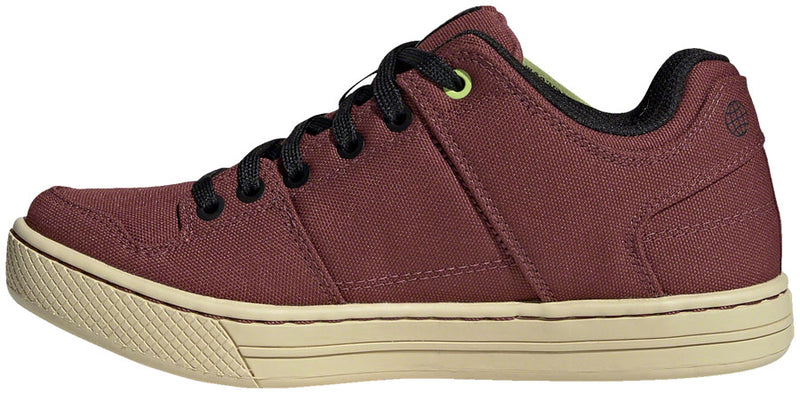 Load image into Gallery viewer, Five Ten Freerider Canvas Flat Shoes - Womens Quiet Crimson/Core BLK/Pulse Lime 8.5
