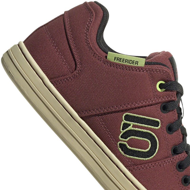 Load image into Gallery viewer, Five Ten Freerider Canvas Flat Shoes - Women's Quiet Crimson/Core BLK/Pulse Lime 9
