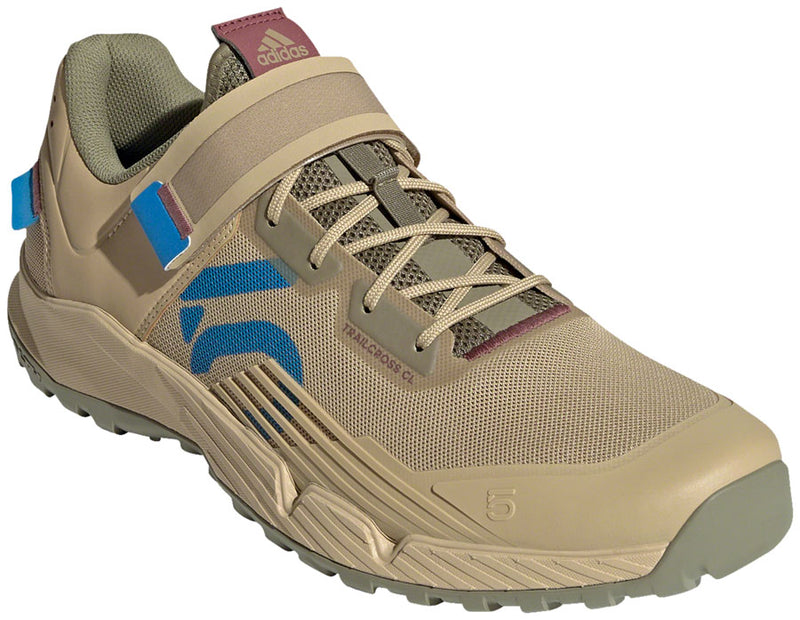 Load image into Gallery viewer, Five Ten Trailcross Mountain Clipless Shoes - Men's Beige Tone/Blue Rush/Orbit Green 11.5
