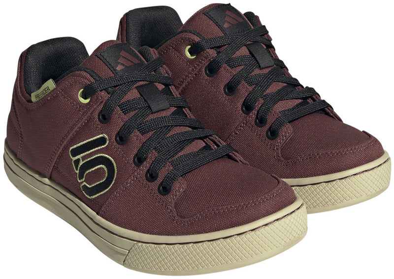 Load image into Gallery viewer, Five Ten Freerider Canvas Flat Shoes - Women's Quiet Crimson/Core Pulse Lime 9

