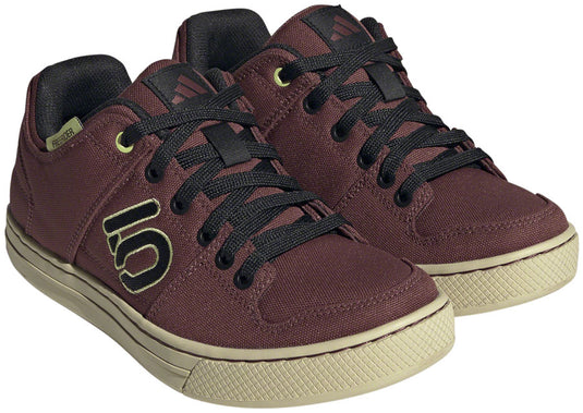 Five Ten Freerider Canvas Flat Shoes - Women's Quiet Crimson/Core Pulse Lime 9