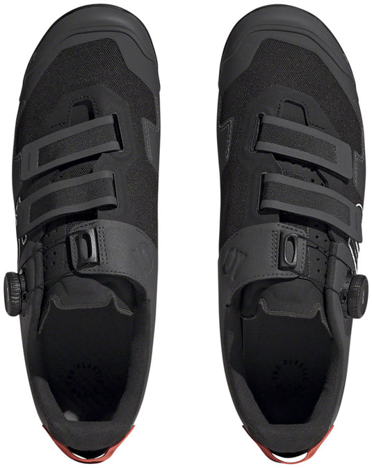Five Ten Kestrel BOA Mountain Clipless Shoes - Men's Core BLK/Ftwr White/Impact Orange 6
