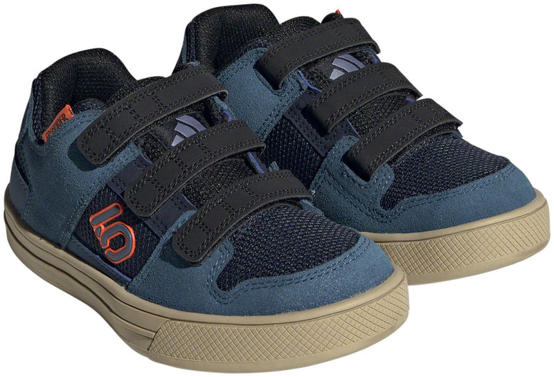 Load image into Gallery viewer, Five Ten Freerider Kid's VCS Flat Shoes - Youth Legend Ink/Wonder Steel/Impact Orange 1K
