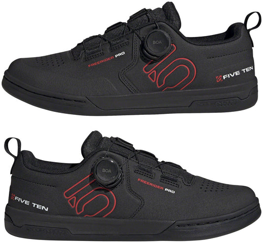 Five Ten Freerider Pro BOA Flat Shoes - Men's Core Black/Red/FTWR White 7.5