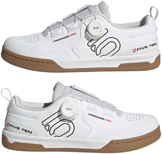 Five Ten Freerider Pro BOA Flat Shoes - Men's FTWR White/Core Black/Red 9.5
