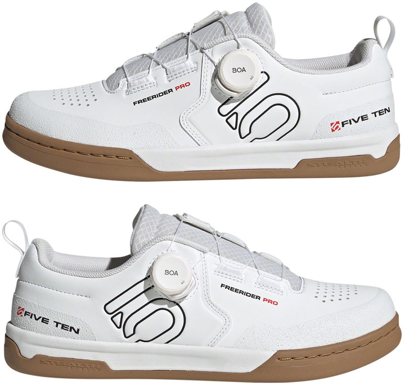 Load image into Gallery viewer, Five Ten Freerider Pro BOA Flat Shoes - Men's FTWR White/Core Black/Red 12
