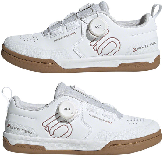 Five Ten Freerider Pro BOA Flat Shoes - Women's  FTWR White/Warm Clay/Gray Three 10.5