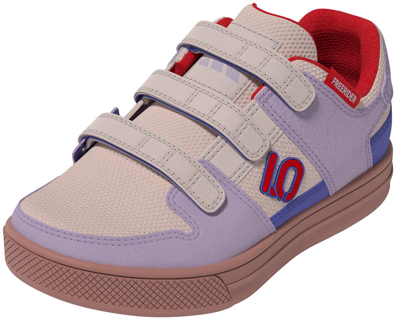 Load image into Gallery viewer, Five Ten Freerider Kid's VCS Flat Shoes - Putty Mauve/Pure Ruby/Semi Cobalt Blue 2.5
