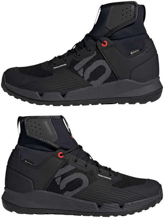 Five Ten Trailcross GTX Flat Shoes - Men's Core Black / Gray / Solar Red 6
