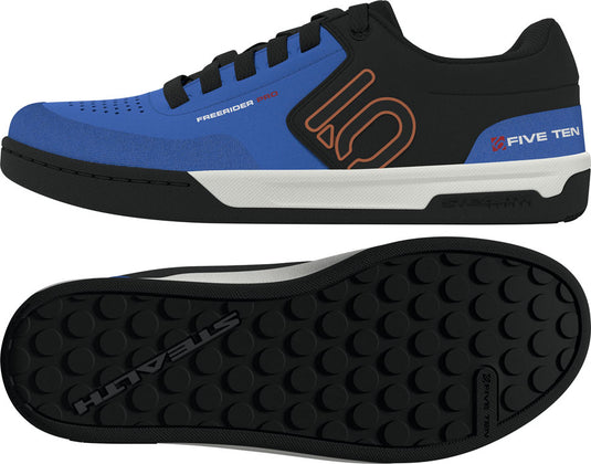 Five Ten Freerider Pro Flat Shoes - Men's Core Black/Pure Orange/Ray Blue 10