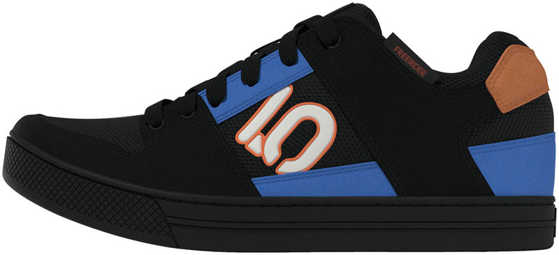 Load image into Gallery viewer, Five Ten Freerider Flat Shoes - Men's Core Black/Off White/Ray Blue 7.5
