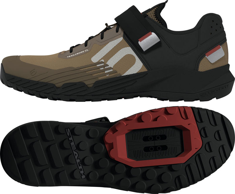 Load image into Gallery viewer, Five Ten Trailcross Mountain Clipless Shoes - Mens Cardboard/Off White/Core BLK 7.5
