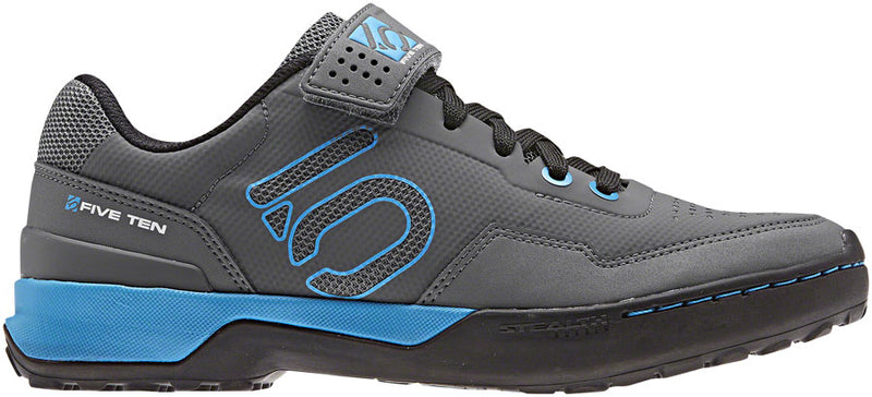 Load image into Gallery viewer, Five Ten Kestrel Lace Mountain Clipless Shoes - Women's Gray Five / Shock Cyan / Core BLK 10
