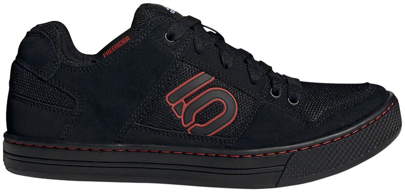Load image into Gallery viewer, Five Ten Freerider Flat Shoes - Men's Core Black / Core Black  / Red 12
