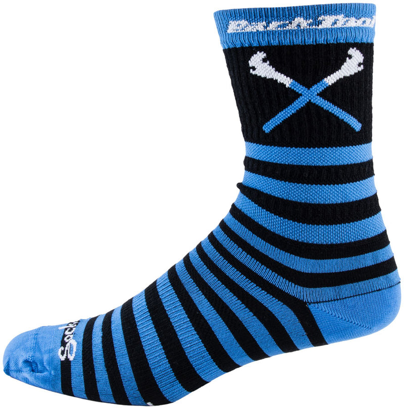Load image into Gallery viewer, Park Tool SOX-6 Cycling Socks - Black/Blue  Small/Medium
