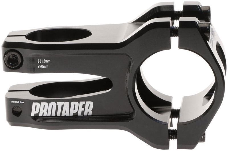 Load image into Gallery viewer, ProTaper Vice Trail Stem - 50mm 31.8mm Clamp +/-0 1 1/8" Aluminum Black
