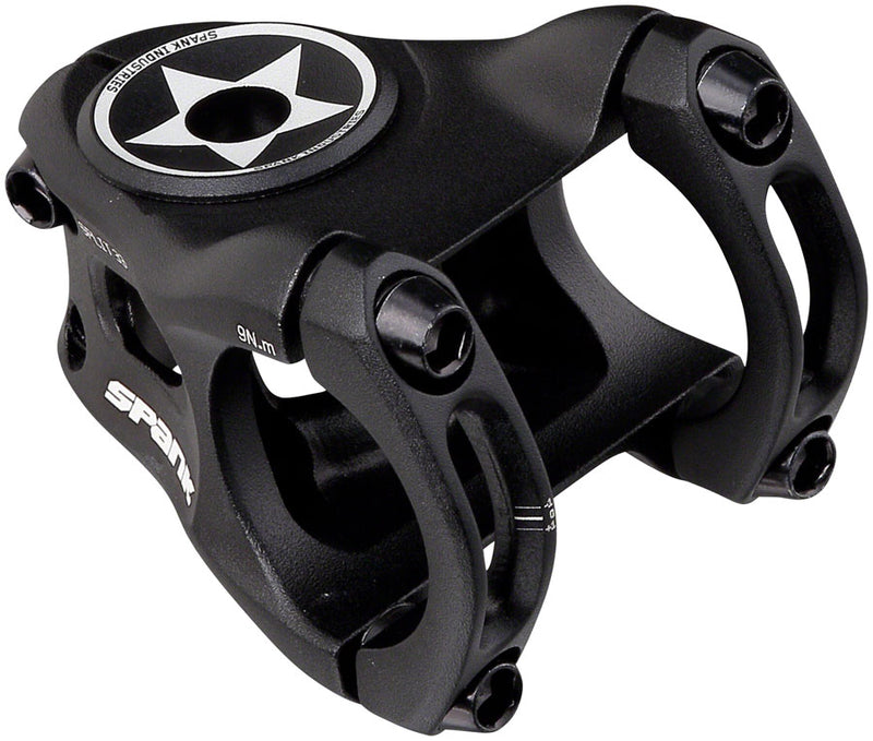 Load image into Gallery viewer, Spank Split Stem - 33mm 31.8 Clamp +/-0 1 1/8" Aluminum Black
