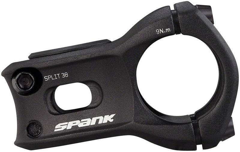 Load image into Gallery viewer, Spank Split Stem - 38mm 31.8 Clamp +/-0 1 1/8" Aluminum Black
