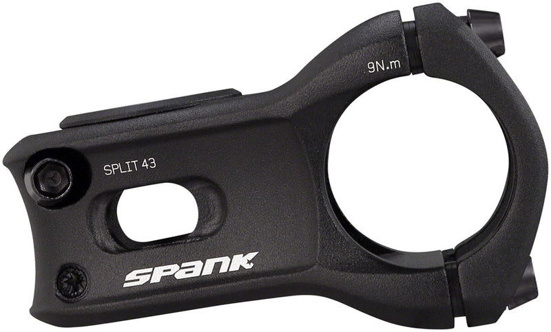 Load image into Gallery viewer, Spank Split Stem - 43mm 31.8 Clamp +/-0 1 1/8" Aluminum Black
